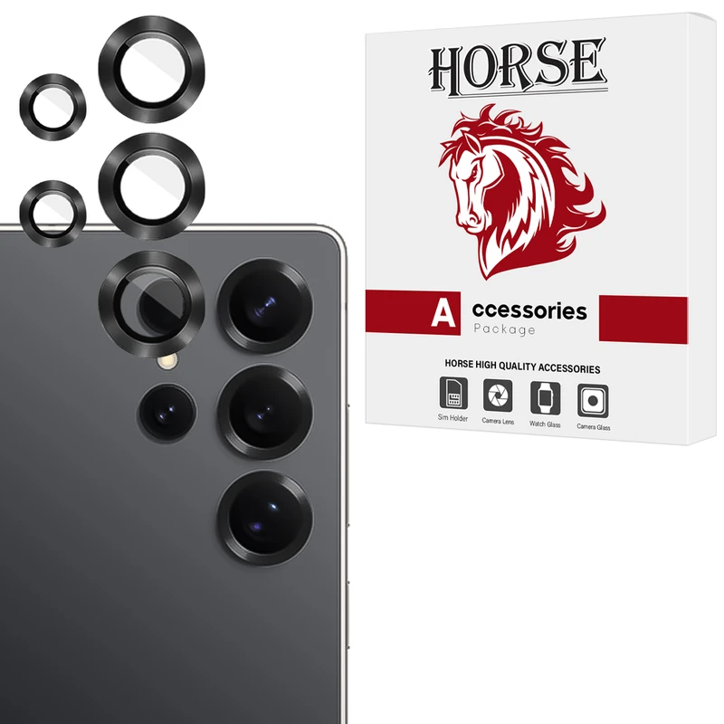 محافظ لنز دوربین هورس مدل RINH20 مناسب برای گوشی موبایل سامسونگ Galaxy S25 Ultra