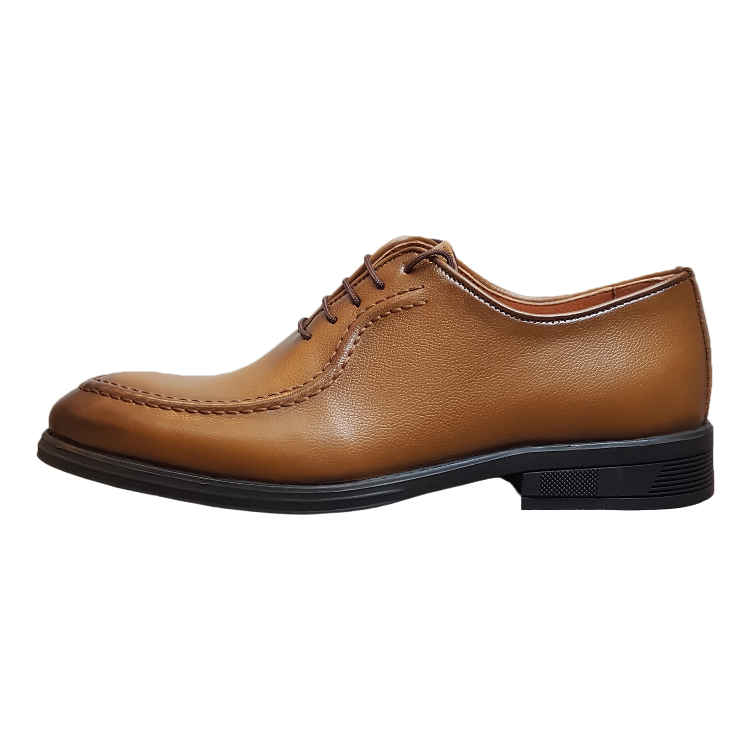 کفش مردانه مدل چرم طبیعی کد 00154t.k رنگ عسلی