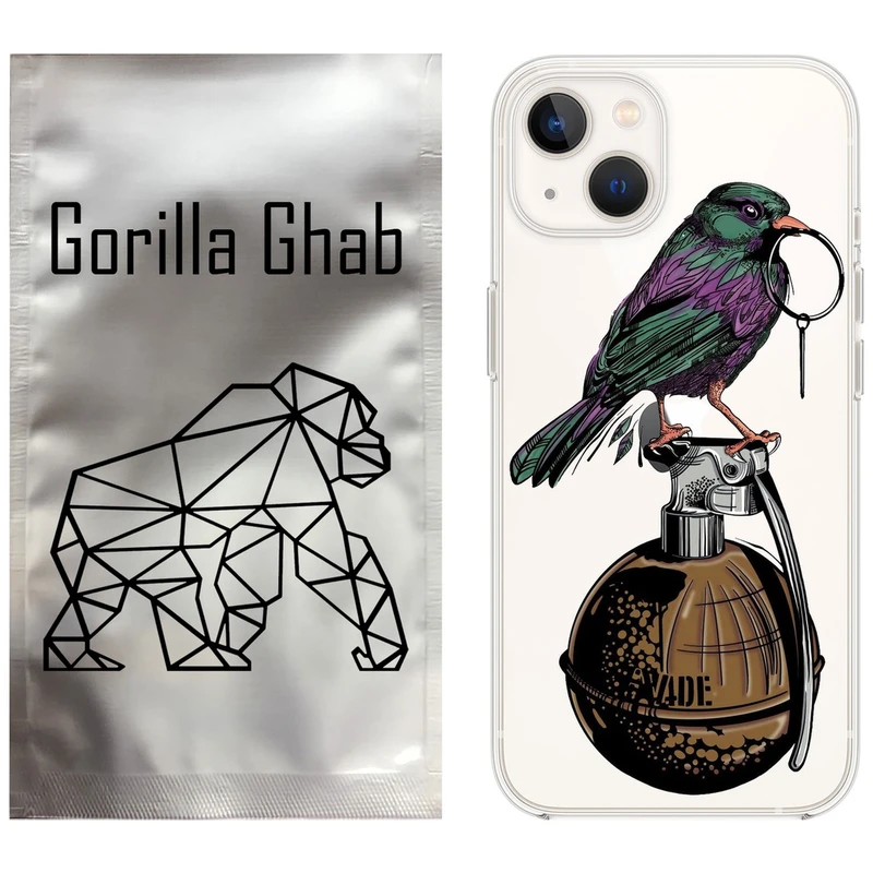 کاور گوریلا قاب مدل CLG کد 31 طرح پرنده مناسب برای گوشی موبایل اپل iPhone 13 mini