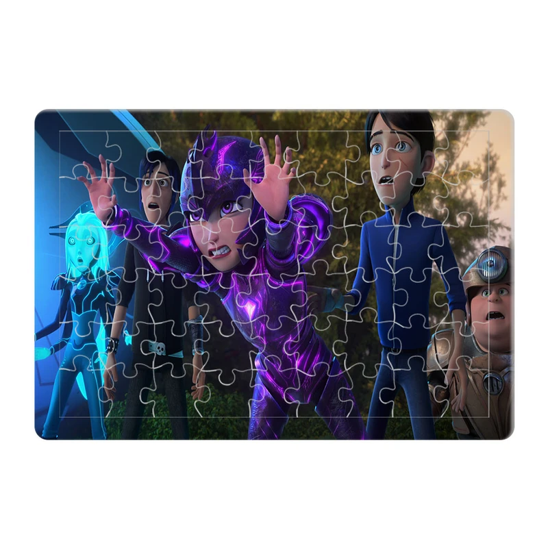 پازل 54 تکه هومرو مدل PL732 طرح انیمیشن شکارچیان ترول