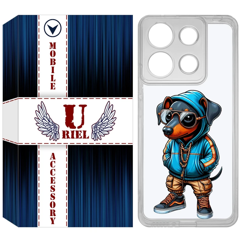 کاور یوریل مدل Clear کد 49 طرح سگ مناسب برای گوشی موبایل شیائومی Redmi Note 13 4G