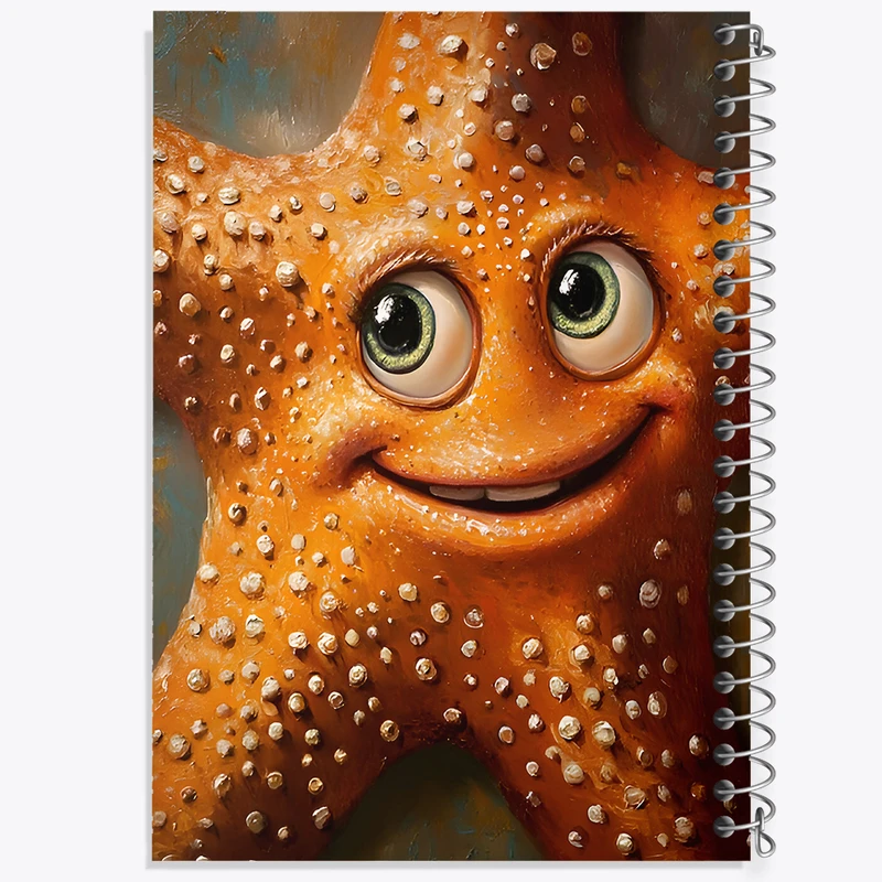 دفتر مشق 100 برگ خندالو طرح ستاره دریایی کد F6503