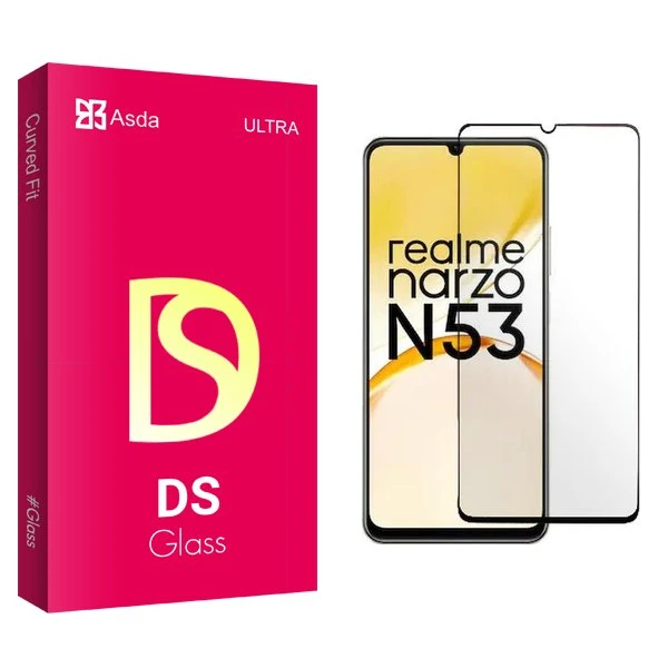 محافظ صفحه نمایش شیشه ای آسدا مدل DS مناسب برای گوشی موبایل ریلمی Narzo N53