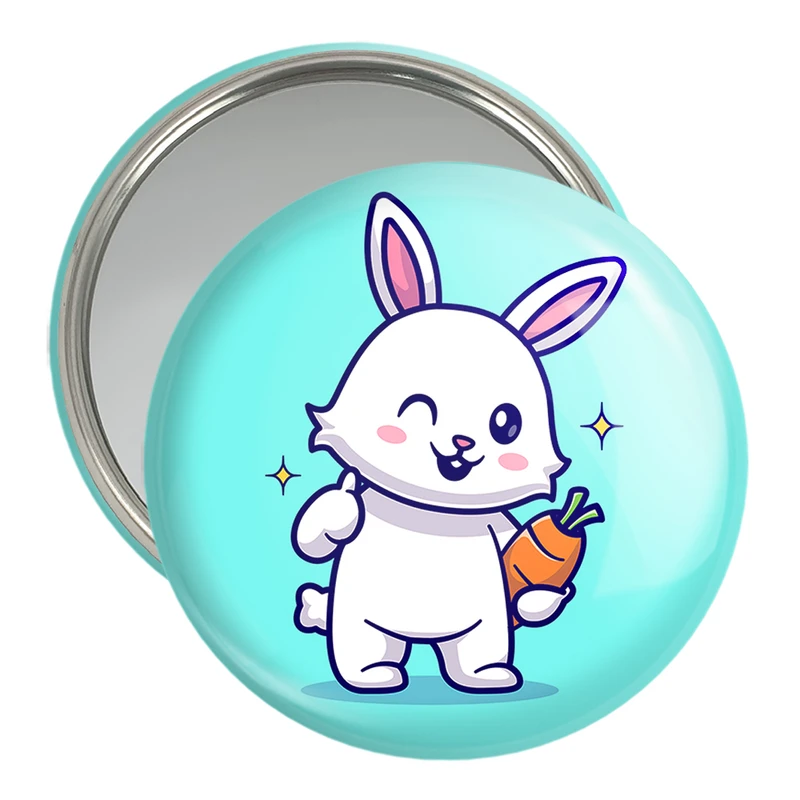 آینه جیبی خندالو مدل  حیوانات بامزه خرگوش کد 25435