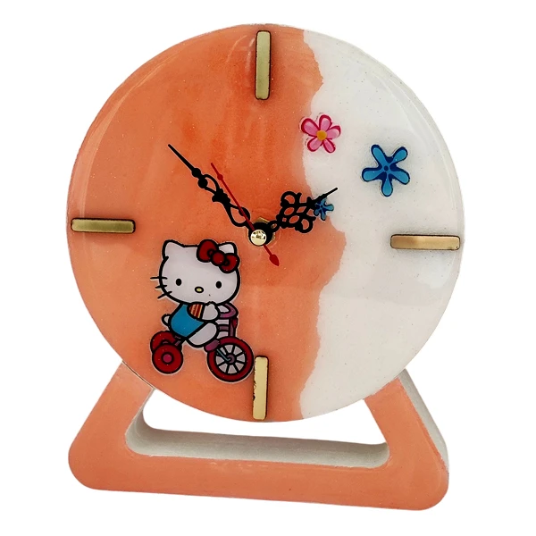 ساعت رومیزی عقربه‌ای مدل فانتزی رزین کد 0060