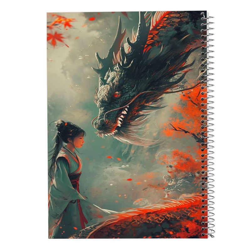 دفتر ژورنال نویسی 50 برگ مدوپد مدل نقطه ای طرح اژدها کد DF16634