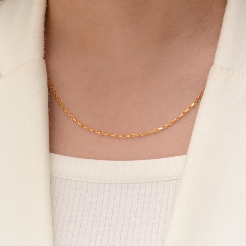 زنجیر طلا 18 عیار زنانه الن نار مدل آجري کد EN50