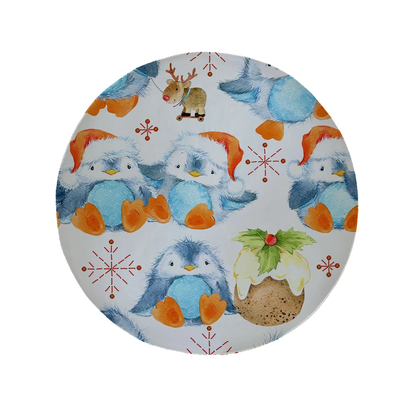 پادری مدل دایره طرح پنگوِئن کد 6207 سایز 90 × 90 سانتی متر 