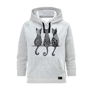 هودی زنانه مدل CATS کد J83 رنگ طوسی