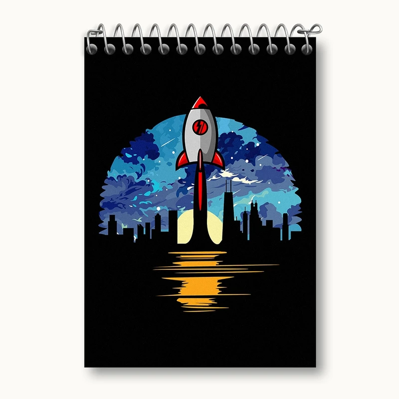 دفتر یادداشت 50 برگ خندالو مدل فضاپیما کد N4