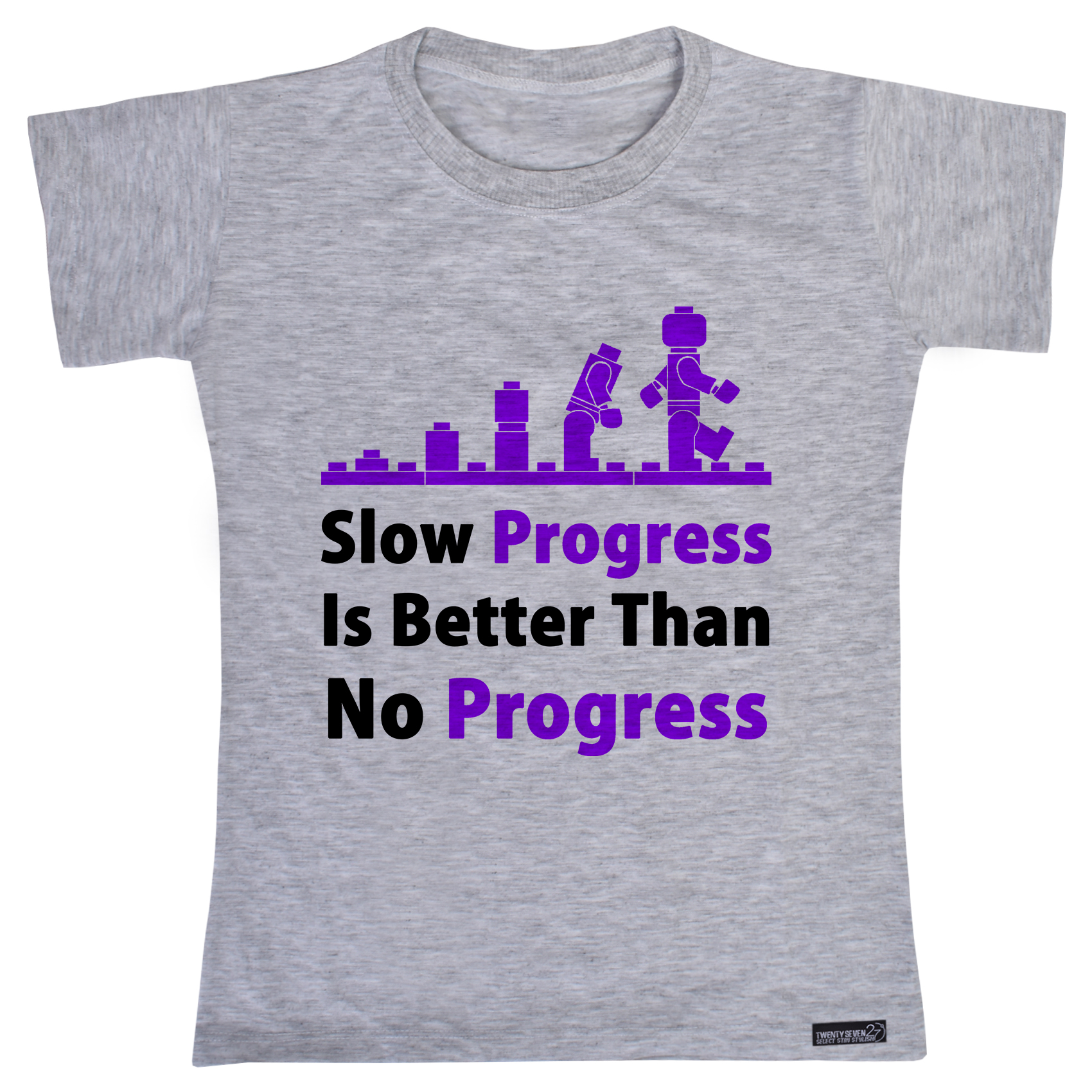 تی شرت آستین کوتاه پسرانه 27 مدل Slow Progress کد MH1415