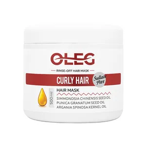 ماسک مو اولگ مدل CURLY مناسب برای موهای فر و مجعد حجم 500 میلی لیتر