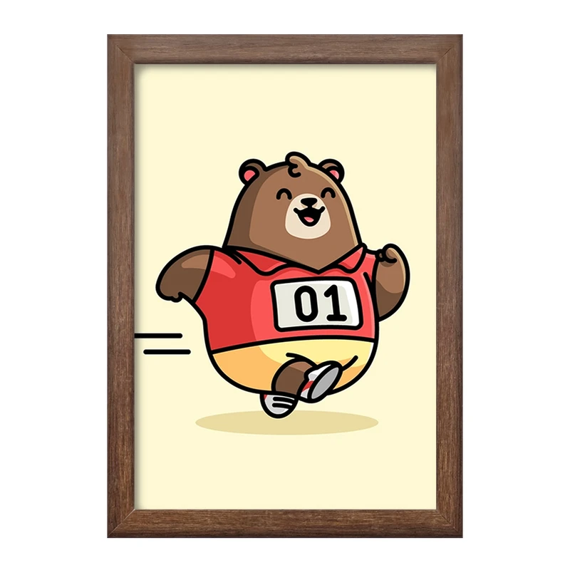 تابلو خندالو طرح حیوانات بامزه خرس کد 28350