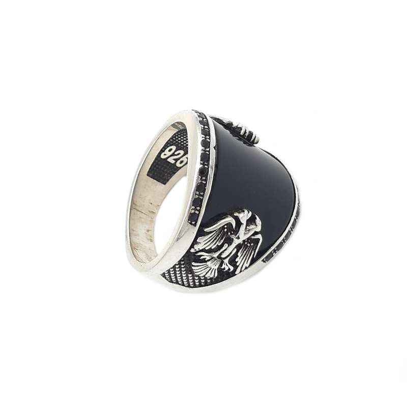 انگشتر نقره مردانه مدل اتمی کد 20535