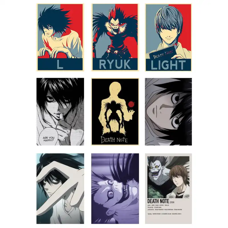 استیکر لپ تاپ طرح انیمه دفترچه مرگ کد 1033 مجمعه 9 عددی