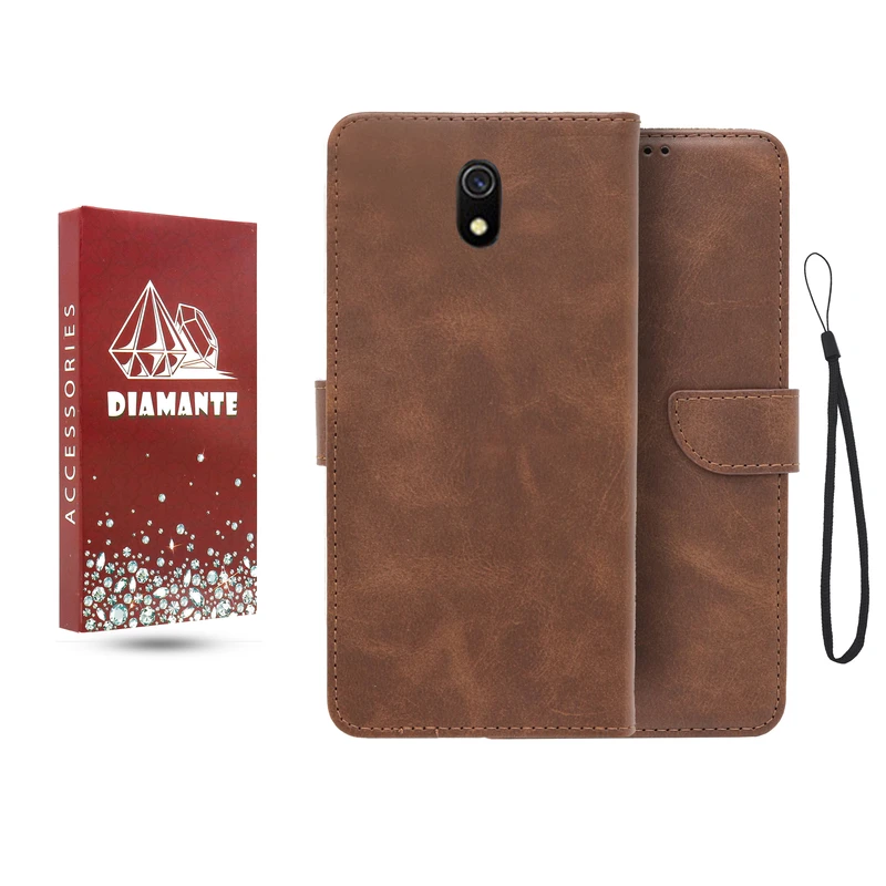 کیف کلاسوری دیامانته مدل جاکارتی بنددار مناسب برای گوشی موبایل شیائومی Redmi 8A به همراه بند آویز