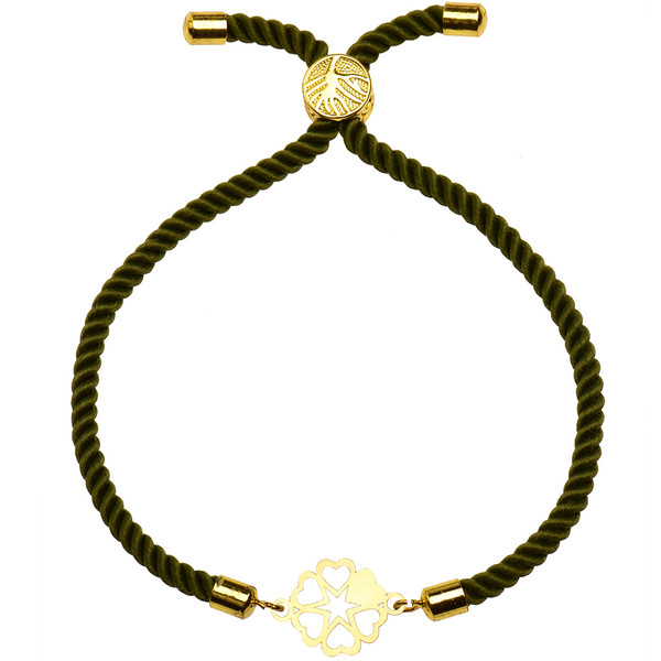 دستبند طلا 18 عیار زنانه کرابو طرح گل و قلب مدل Kr1593