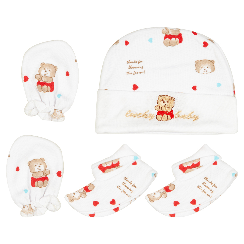     ست 3 تکه لباس نوزادی لاکی بی بی مدل 5006