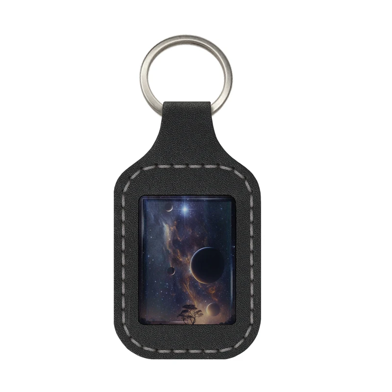 جاکلیدی دستی چرمی  مدل srn4 طرح GALAXY