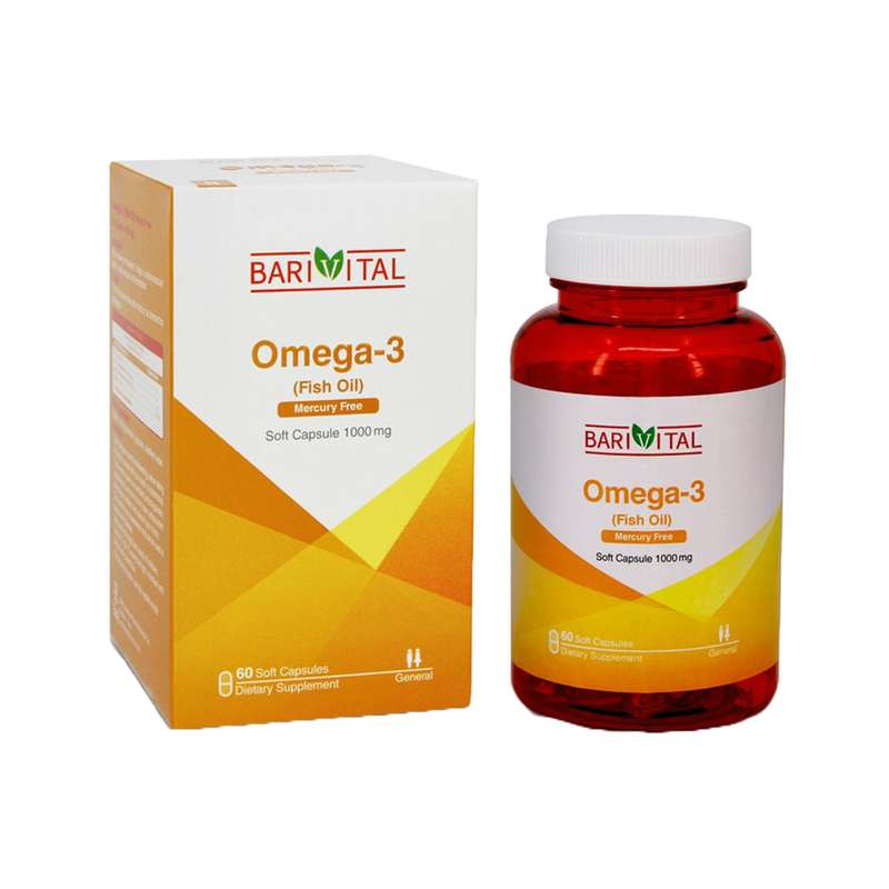 کپسول نرم امگا 3 روغن ماهی باریویتال بسته 60 عددی کپسول نرم امگا 3 روغن ماهی باریویتال بسته 60 عددی