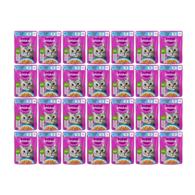 پوچ گربه بالغ ویسکاس مدل JELLY با طعم ماهی تن وزن 85 گرم بسته 28 عددی