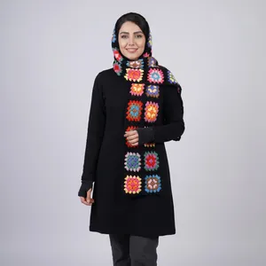 شال گردن بافتنی زنانه مدل 6k