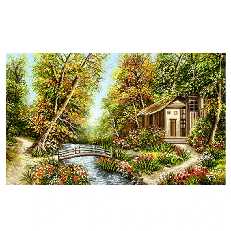 نخ و نقشه تابلوفرش طرح منظره کد 23225