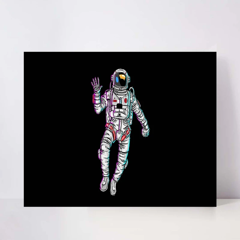 تابلو شاسی مدل astronaut waving hand minimal کد S-10047