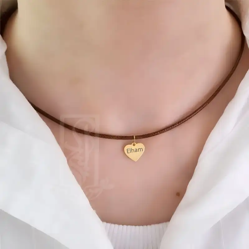 گردنبند طلا 18 عیار زنانه لیردا مدل اسم الهام