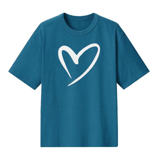 تی‌شرت لانگ آستین کوتاه زنانه مدل قلب کد A1083-Q