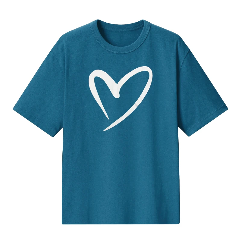 تی‌شرت لانگ آستین کوتاه زنانه مدل قلب کد A1083-Q