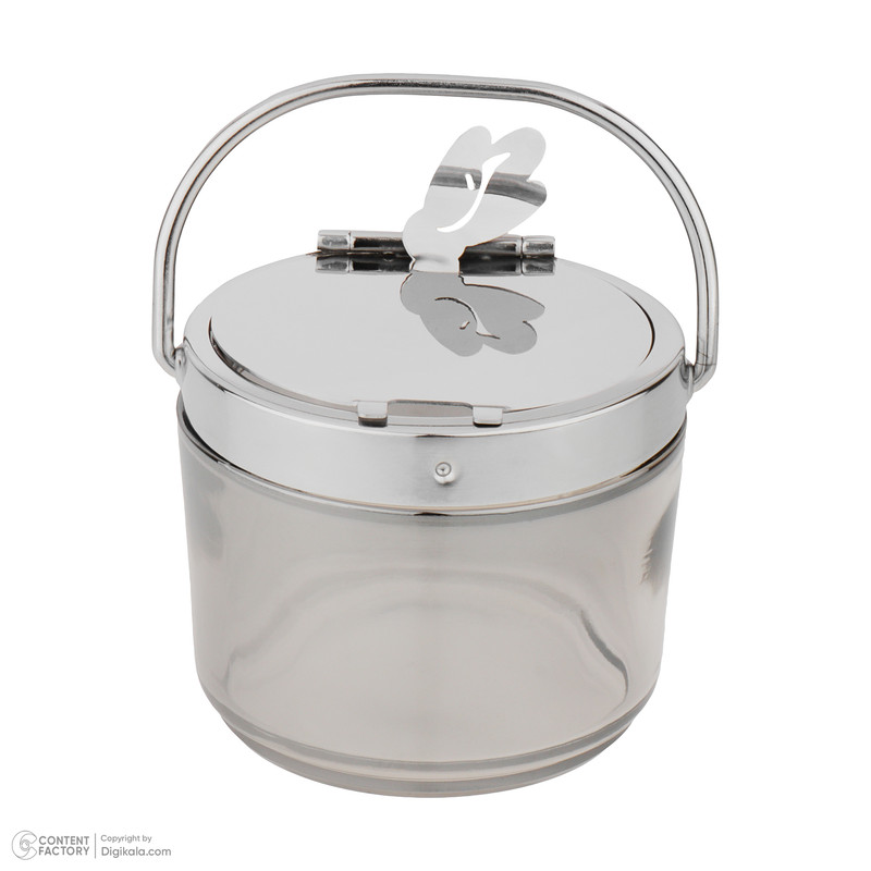 ظرف مربا و عسل مدل شیشه ای با طرح زنبور عسل - بدون بازو