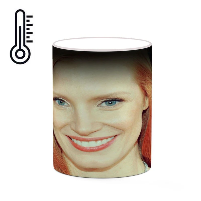 ماگ حرارتی کاکتی طرح Jessica Chastain مدل mgh26398