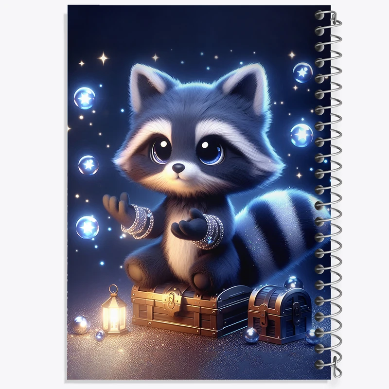 دفتر لیست خرید 50 برگ خندالو طرح راکون کیوت کد F5477