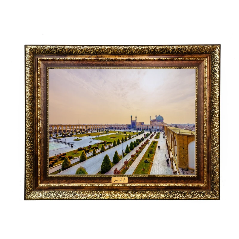 تابلو فرش ماشینی نقش نگار رضوی طرح منظره کد 121H