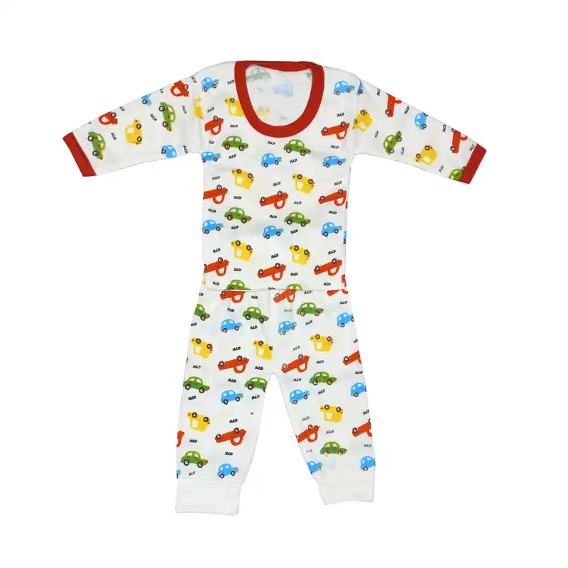 ست تی شرت آستین بلند و شلوار نوزادی مدل ماشین ها کد 082