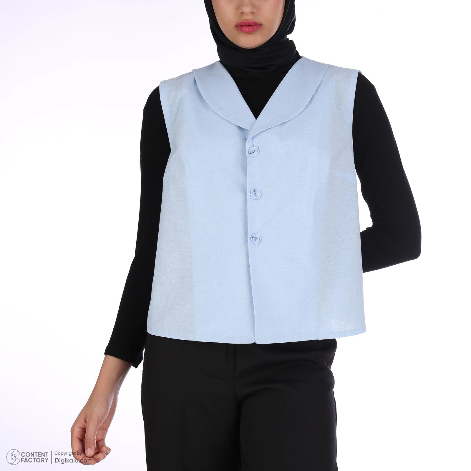 جلیقه زنانه نیو نیل مدل a50206 رنگ آبی -  - 8