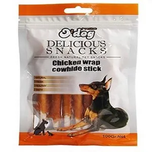 تشویقی سگ اداگ مدل Chicken wrap cowhide stick وزن 100 گرم
