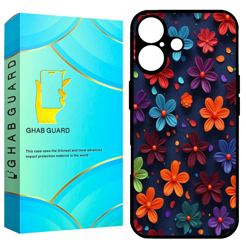 کاور قاب گارد طرح گل گلی مدل GCHP16 مناسب برای گوشی موبایل اپل iPhone 16 