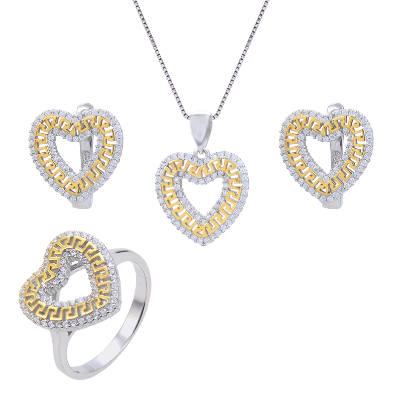 نیم ست نقره زنانه شهر جواهر کد SJ-EIS033