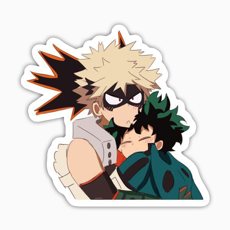 استیکر لپ تاپ و موبایل بووم طرح انیمه My Hero Academy مدل Deku and Bakugo کد JD41