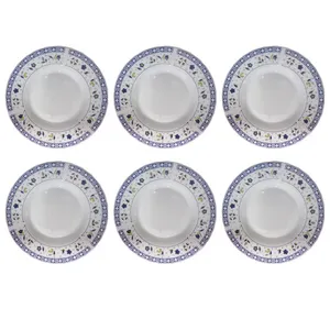 بشقاب میوه خوری رویال مدل حاشیه گلدار بسته 6 عددی