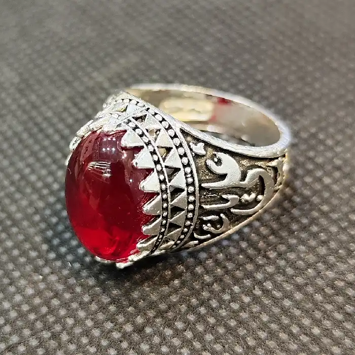 انگشتر مردانه مدل سنگ یاقوت کد 5000