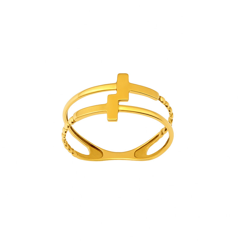 انگشتر طلا 18 عیار زنانه زرلاین مدل  مینیمال کد R-200067 سایز 54