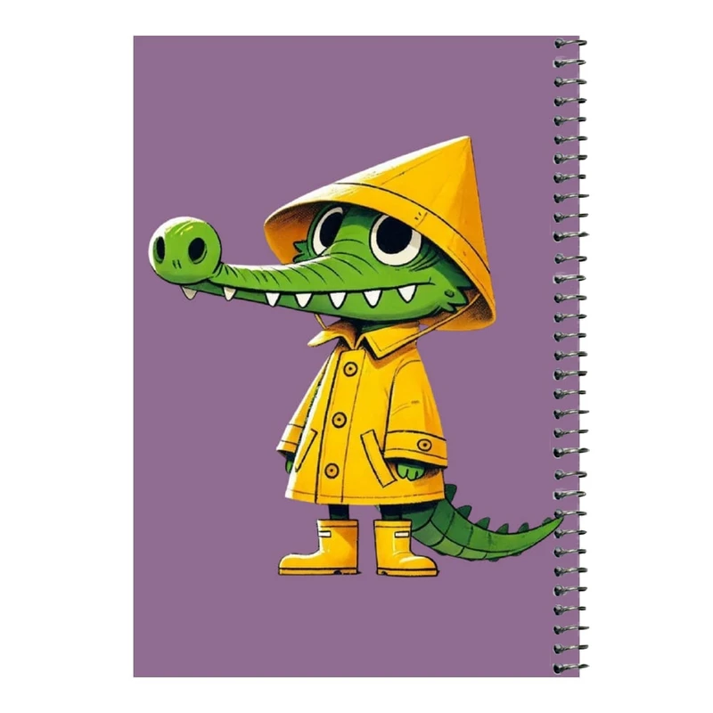 دفتر مشق 80 برگ اس جی مدل تمساح و کلاه    