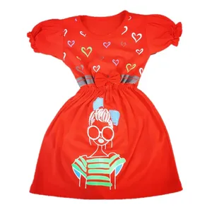 پیراهن دخترانه مدل دختر عینکی کد 198