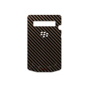 MAHOOT Glossy-Brown-Fiber Cover Sticker for BlackBerry Porsche Design P9981