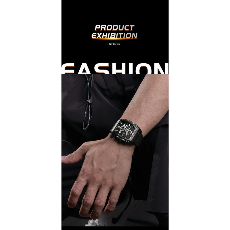 ساعت مچی عقربه‌ای مردانه کوارتز نیوی فورس مدل کرنوگراف کد 8025