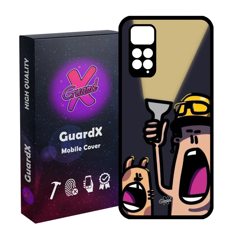 کاور گارد ایکس طرح چراغ قوه مدل Glass10671مناسب برای گوشی موبایل شیائومی Redmi Note 11S/ Note 11 4G