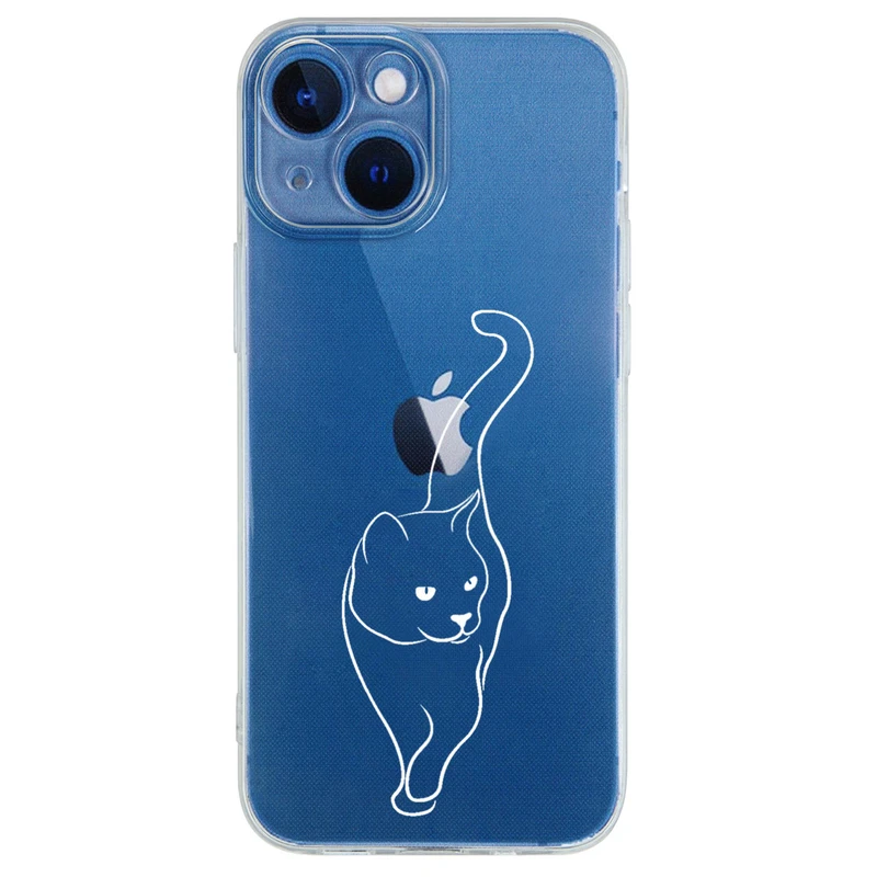 کاور مگافون طرح گربه مدل C60-W مناسب برای گوشی موبایل اپل iPhone 13 mini